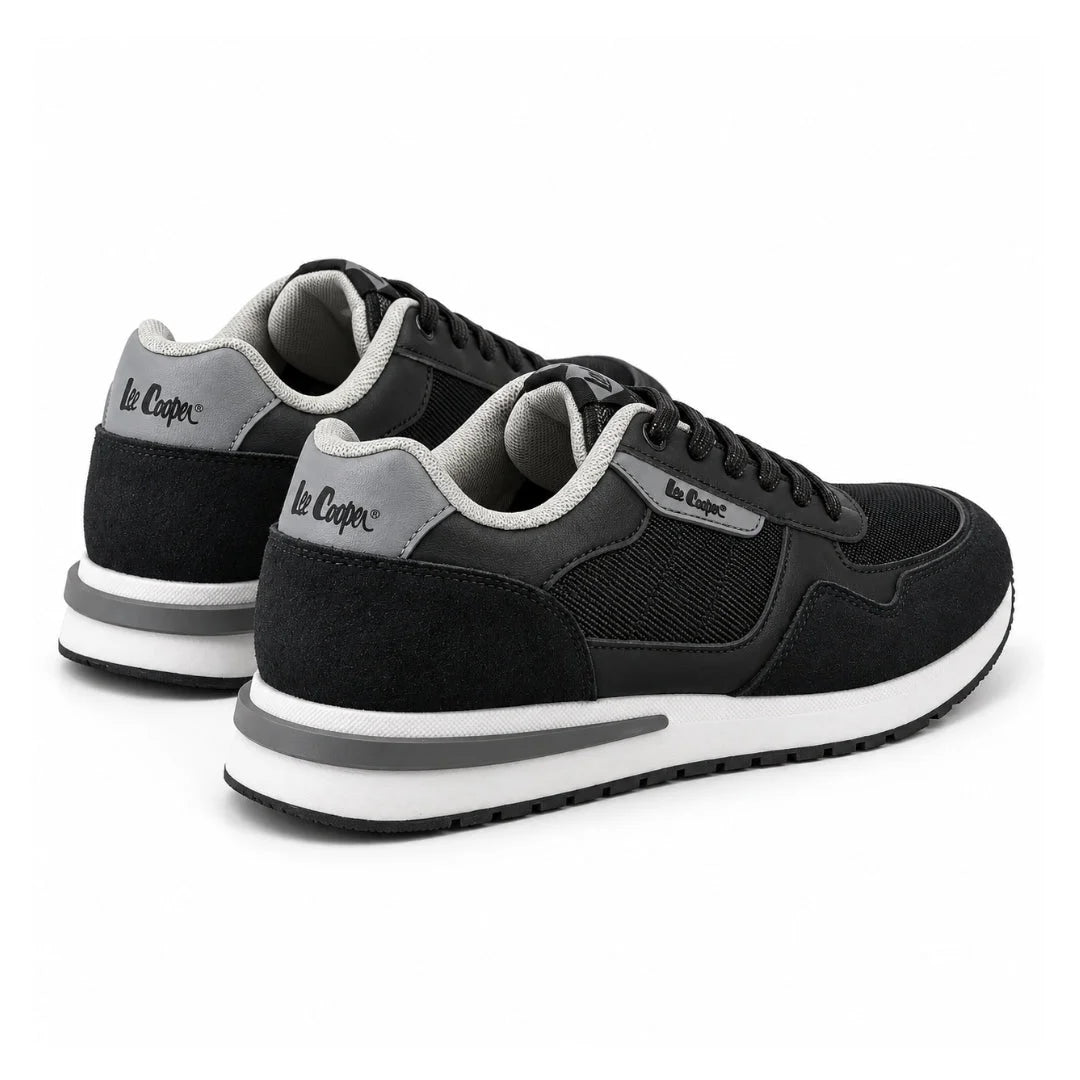Lee Cooper Retro Lace-Up Sneakers Men 0264CI-BLK