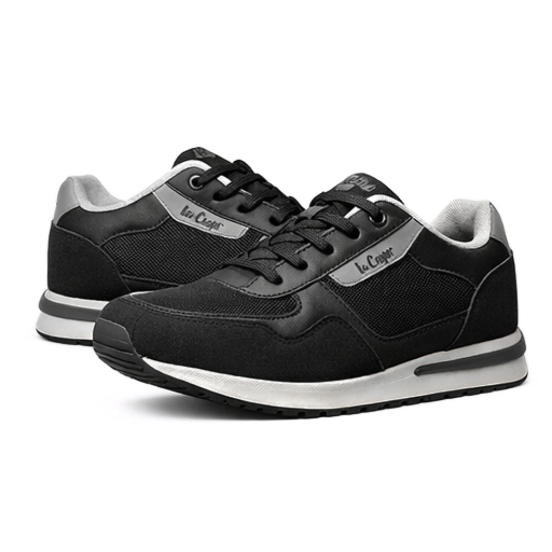 Lee Cooper Retro Lace-Up Sneakers Men 0264CI-BLK