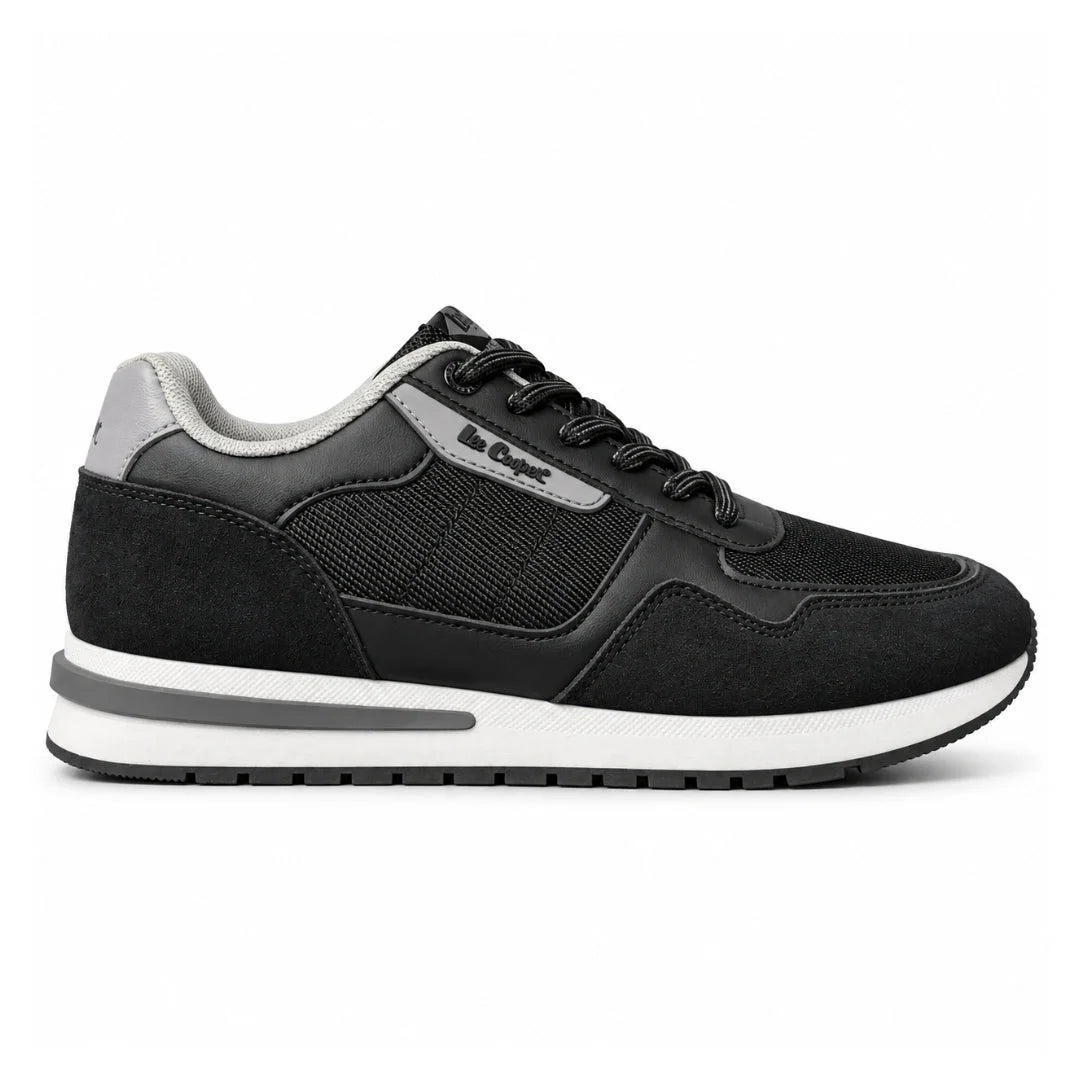 Lee Cooper Retro Lace-Up Sneakers Men 0264CI-BLK