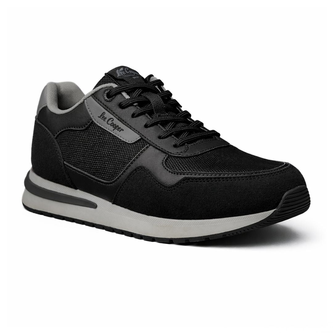 Lee Cooper Retro Lace-Up Sneakers Men 0264CI-BLK