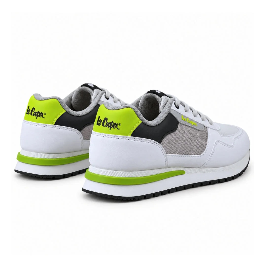Lee Cooper Retro Lace-Up Sneakers Men 0264CI-WHT