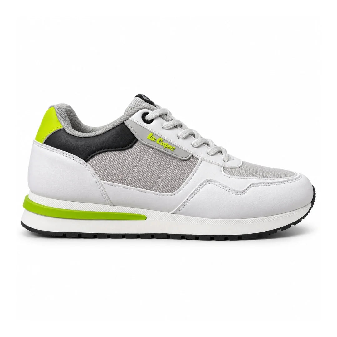 Lee Cooper Retro Lace-Up Sneakers Men 0264CI-WHT
