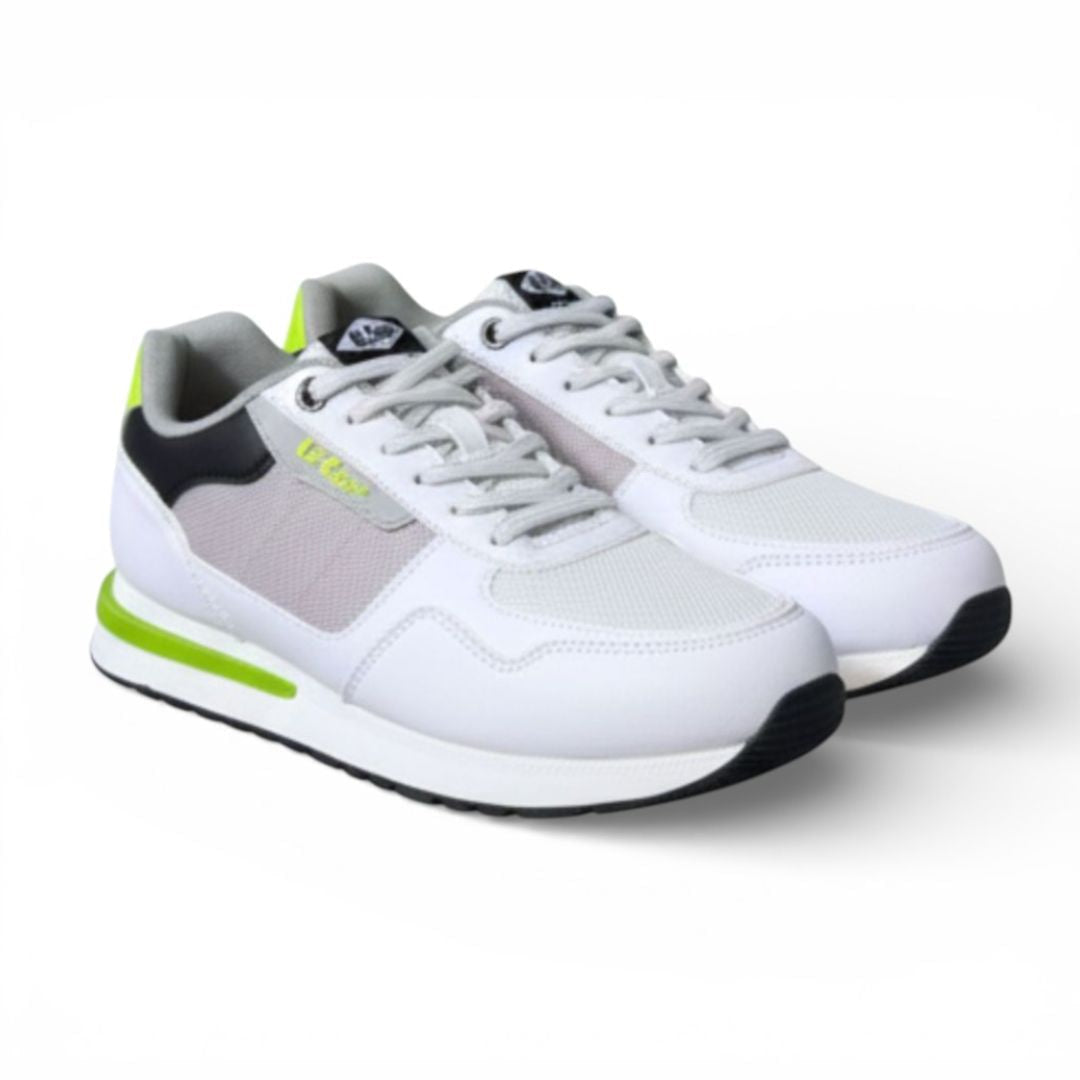 Lee Cooper Retro Lace-Up Sneakers Men 0264CI-WHT