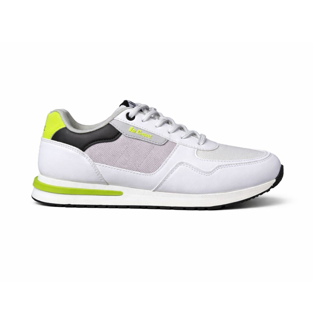 Lee Cooper Retro Lace-Up Sneakers Men 0264CI-WHT - White / 40