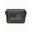 Love Moschino Crossbody bag with logo print and flap - BLK - Black