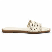 Marka & spencer Laser Cut Flat Mules Heels - Cream / 35