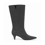Marks & Spencer Diamante Rhinestone Calf Length Boot- BLK - Black / 35