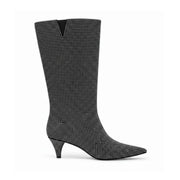 Marks & Spencer Diamante Rhinestone Calf Length Boot- BLK - Black / 35