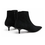 Marks & Spencer Kitten Suede Heel Pointed Ankle Boots - BLK