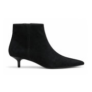 Marks & Spencer Kitten Suede Heel Pointed Ankle Boots - BLK
