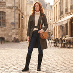 Marks & Spencer Suede Buckle Flat Knee High women Boots - BLK