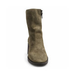 Marks & Spencer Suede Gold Detail Block Heel Ankle Boots Women - GRY