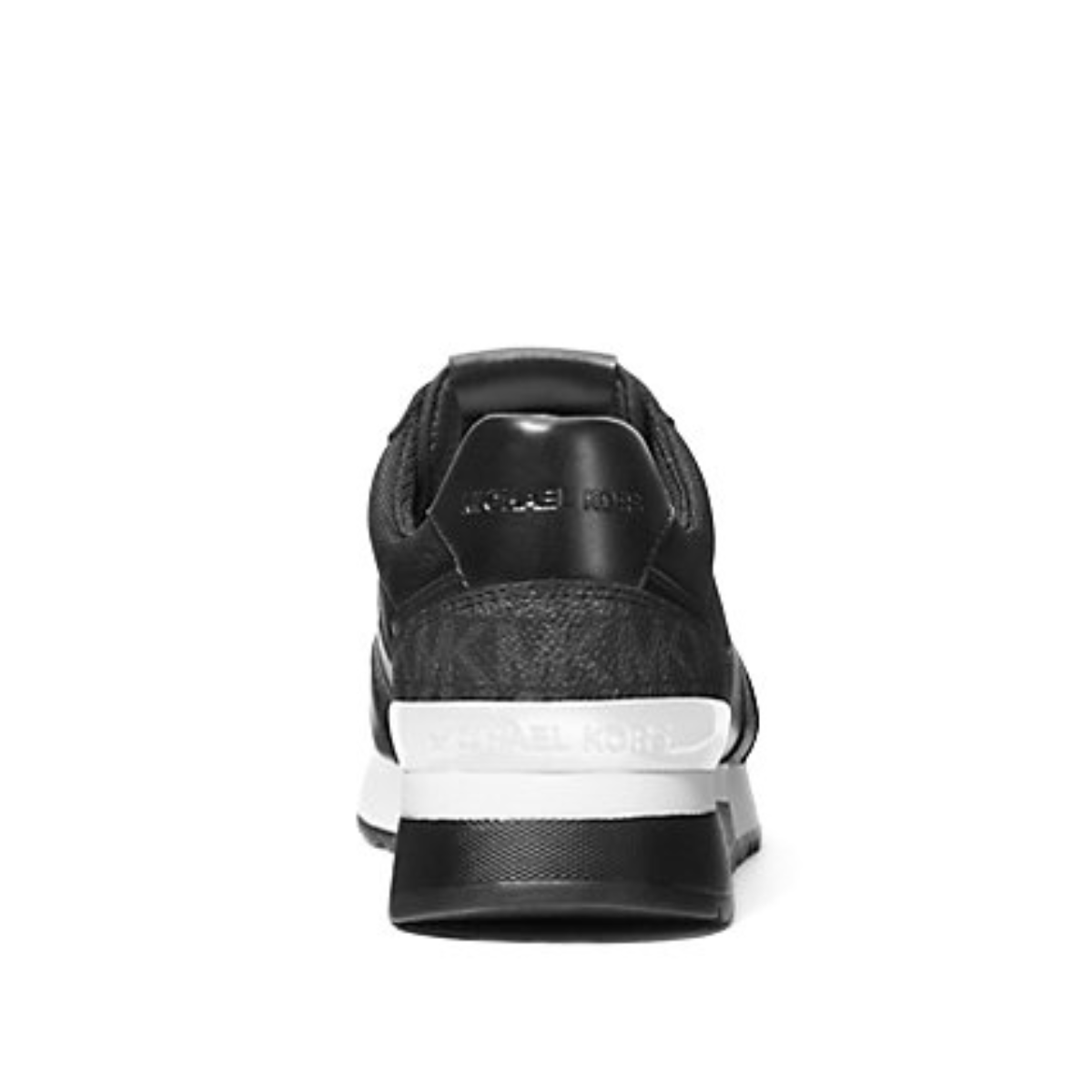 Michael Kors Andi Metallic Mesh and Leather Trainer -BLK - Black / 37