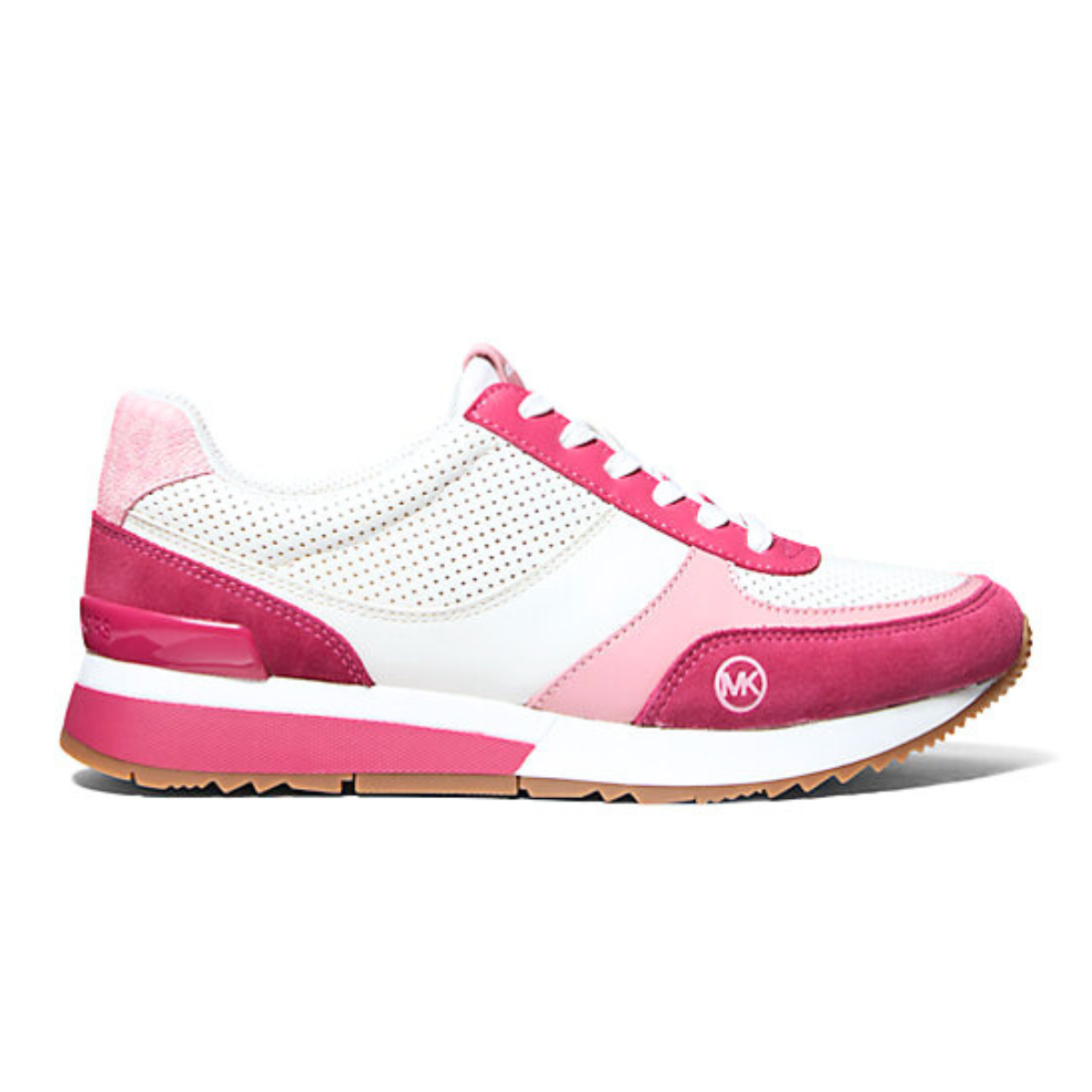 Michael Kors Andi Metallic Mesh and Leather Trainer - PNK - Pink / 36