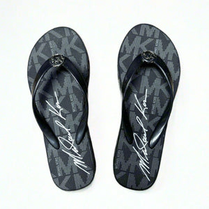 Michael Kors Bedford Wedge Flip Flop Women - BLKGRY