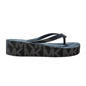 Michael Kors Bedford Wedge Flip Flop Women - BLKGRY