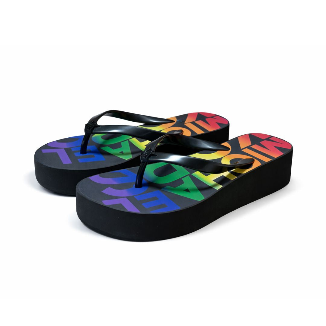 Michael Kors Bedford Wedge Flip Flop Women - BLKMLT