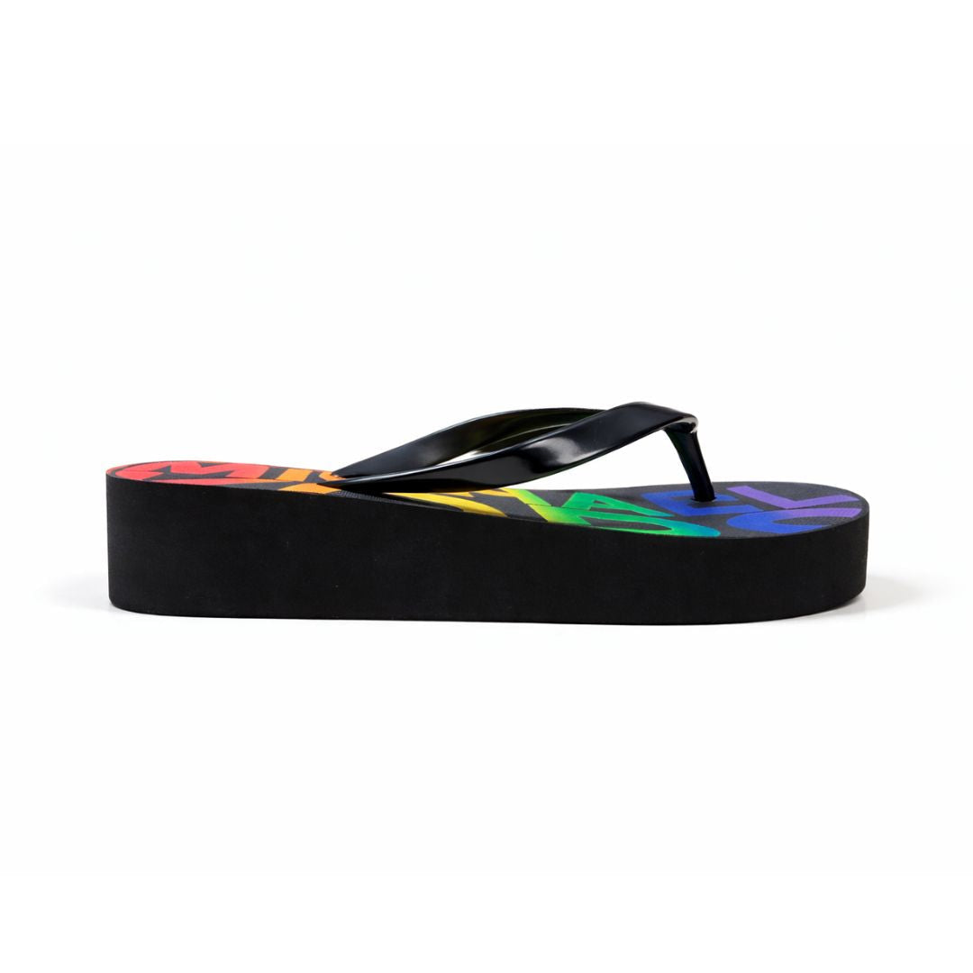 Michael Kors Bedford Wedge Flip Flop Women - BLKMLT