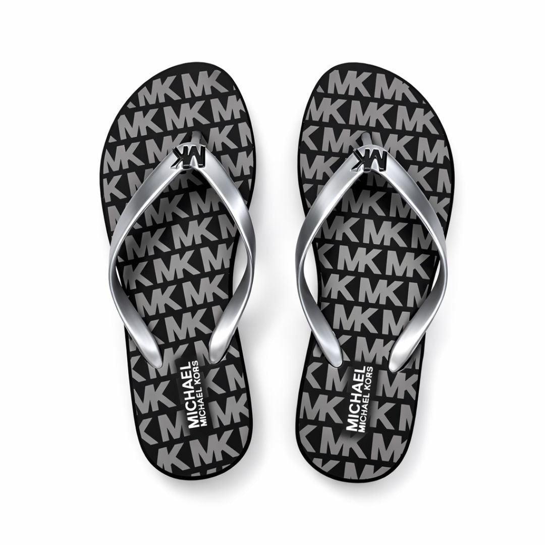 Michael Kors Bedford Wedge Flip Flop Women - BLKSLV - Black / 36