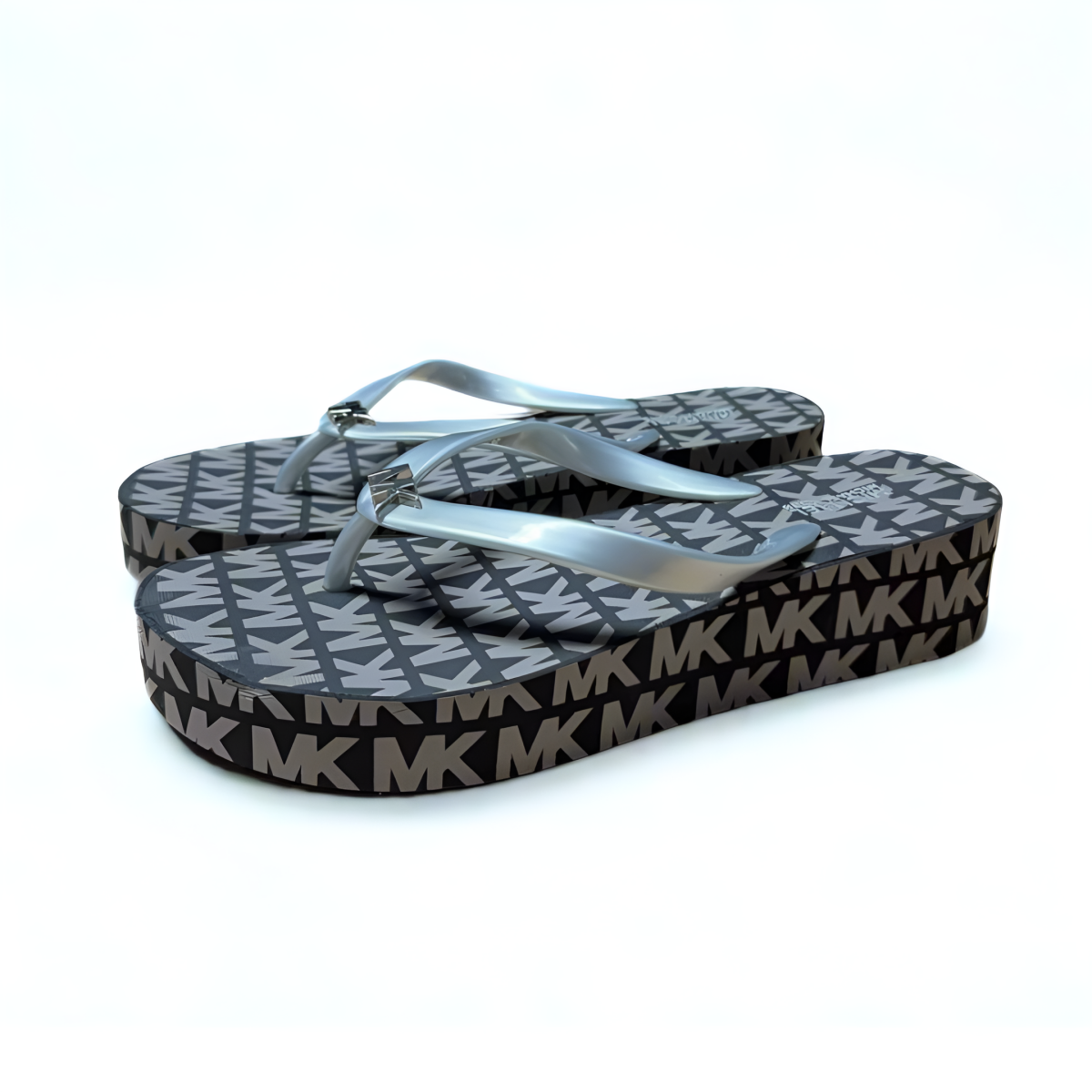 Michael Kors Bedford Wedge Flip Flop Women - BLKSLV - Black / 36