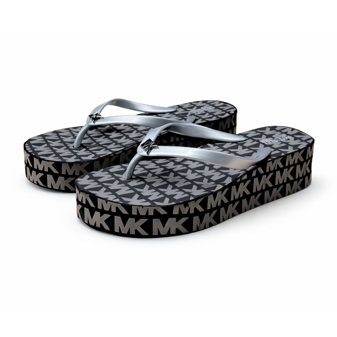 Michael Kors Bedford Wedge Flip Flop Women - BLKSLV