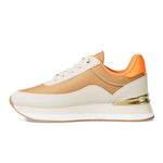 Michael Kors Hattie Mixed-Media Trainer - ORG - Orange / 40