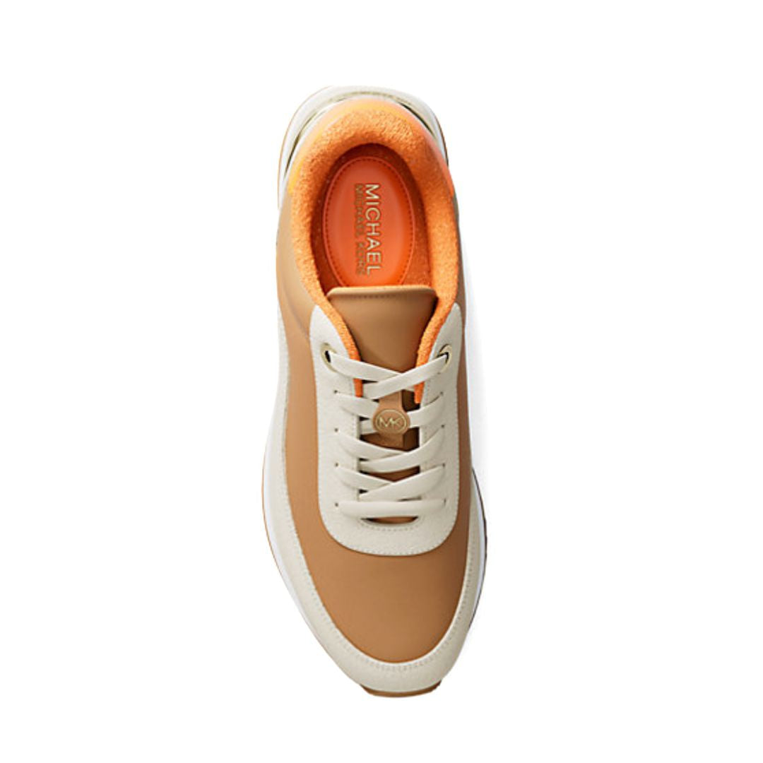 Michael Kors Hattie Mixed-Media Trainer - ORG - Orange / 40