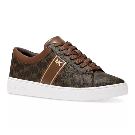 Michael Kors Juno Stripe Monogram Logo Trainer Women - BRN - 38 / Brown