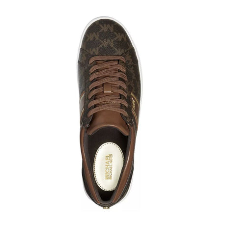 Michael Kors Juno Stripe Monogram Logo Trainer Women - BRN - 38 / Brown