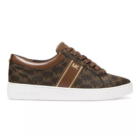 Michael Kors Juno Stripe Monogram Logo Trainer Women - BRN - 38 / Brown