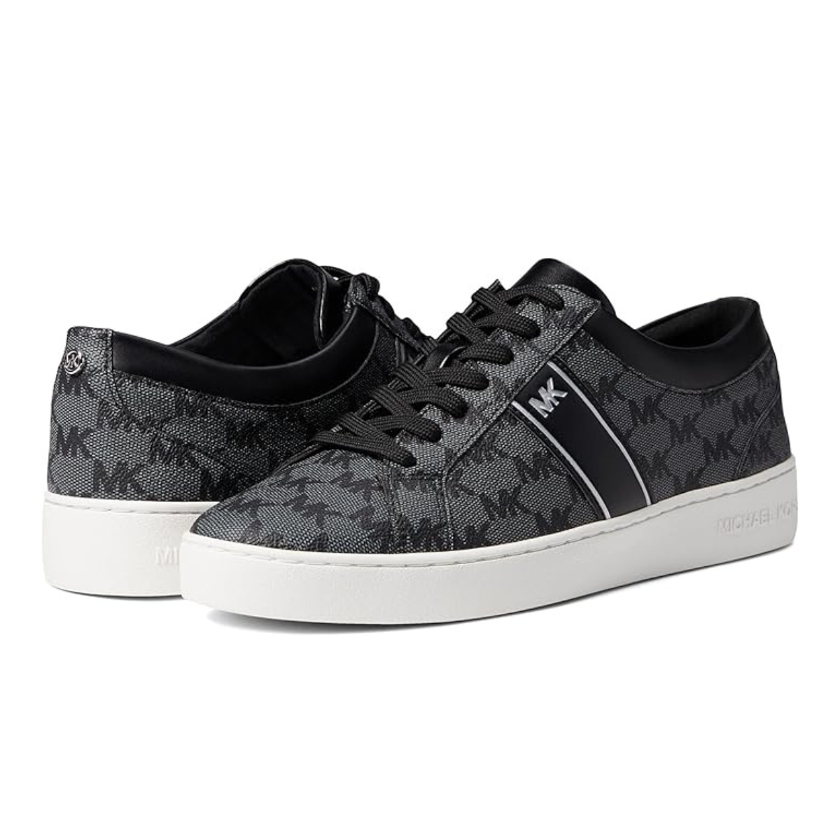 Michael Kors Juno Stripe Monogram Logo Trainer Women - GRYBLK - Gray-Black / 36