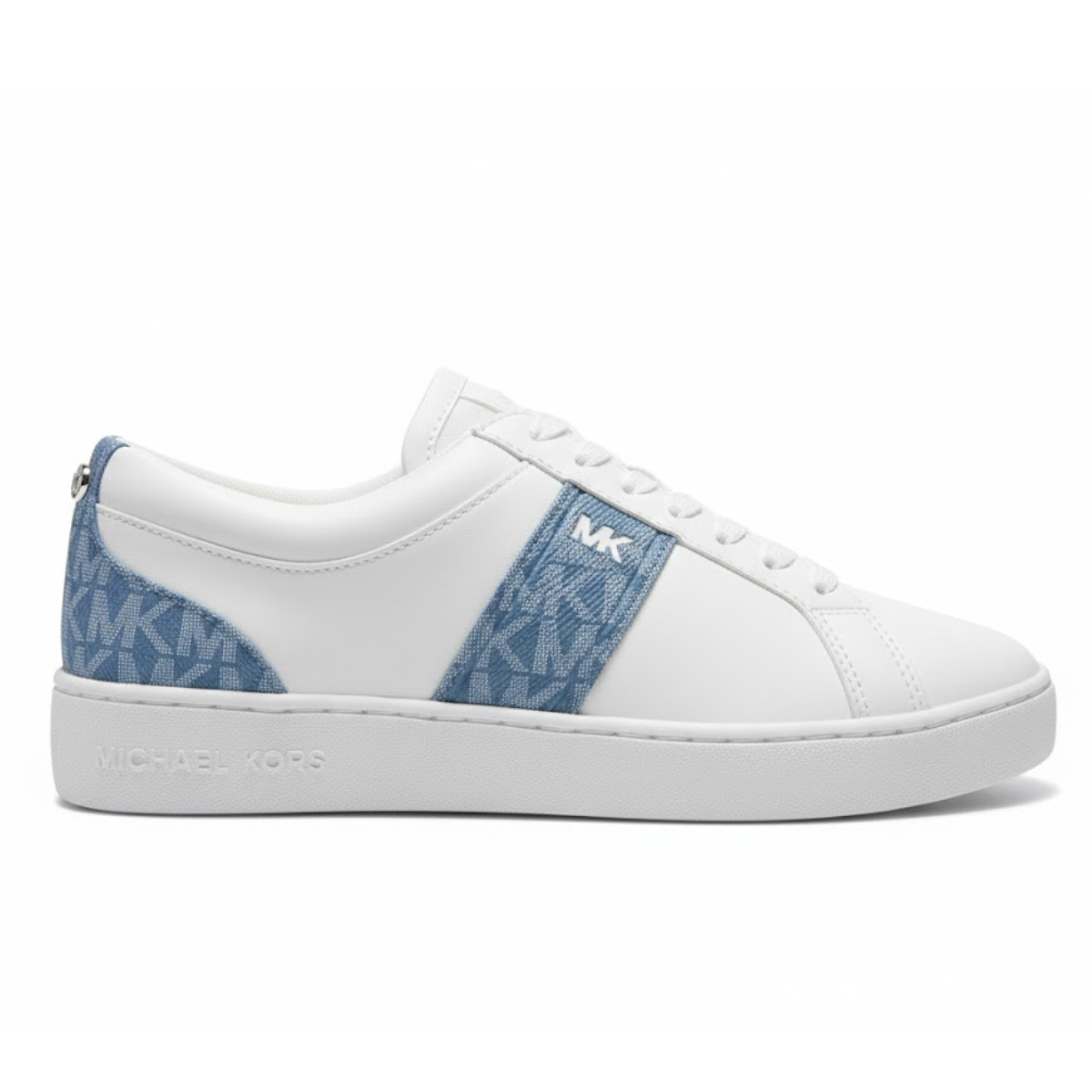Michael Kors Juno Stripe Monogram Logo Trainer Women - WHTBLU - White-Blue / 36