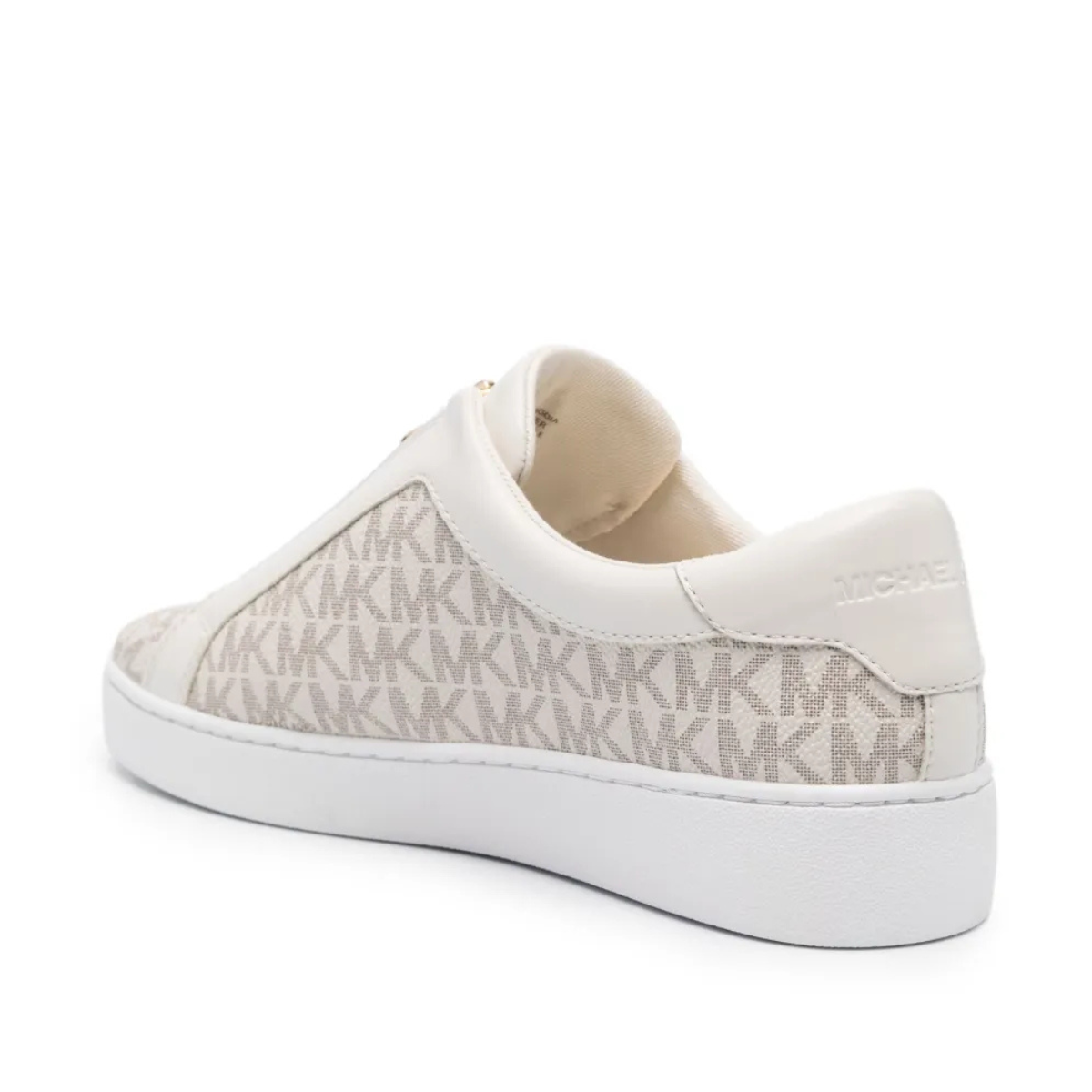 Michael Kors Keaton Leather Zip-Up Sneaker Women - BEG