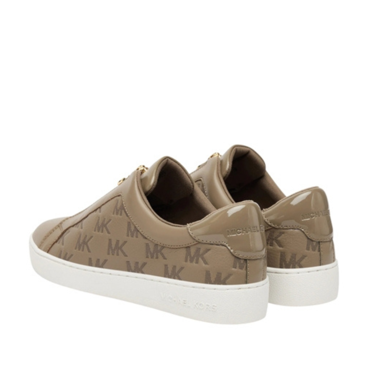 Michael Kors Keaton Leather Zip-Up Sneaker Women - BRN