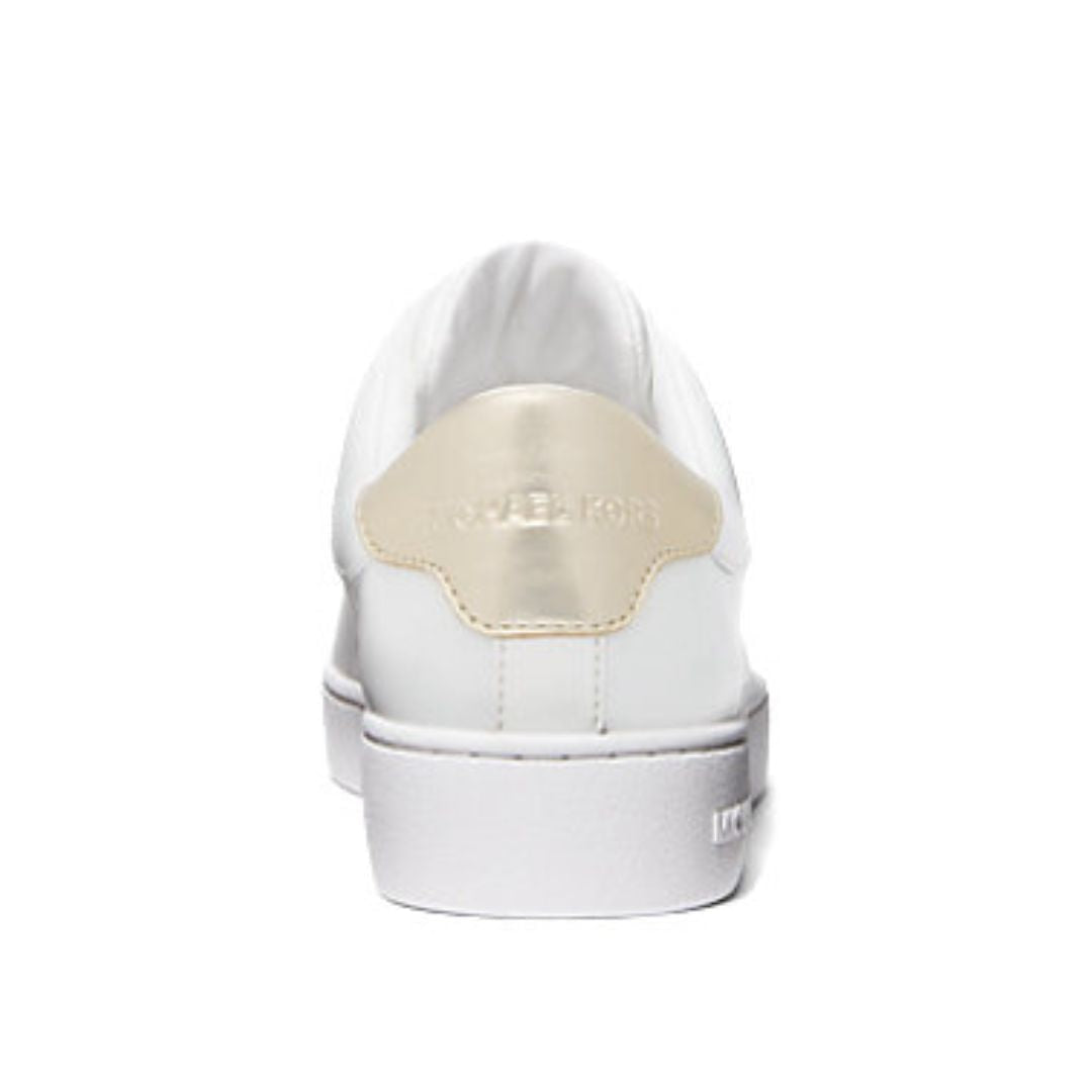 Michael Kors Keaton Leather Zip-Up Sneaker Women - WHTGLD