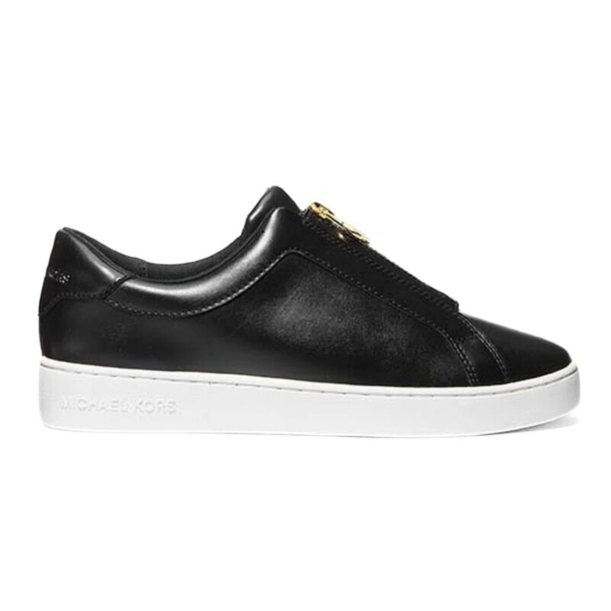 Michael Kors Keaton Zip-Up Sneakers Women-BLK - Black / 36.5