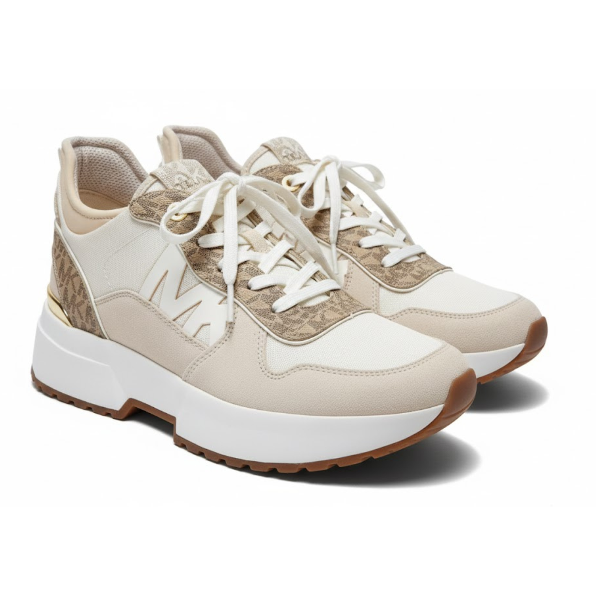 Michael Kors Leather Mesh Sneakers Women - CRM
