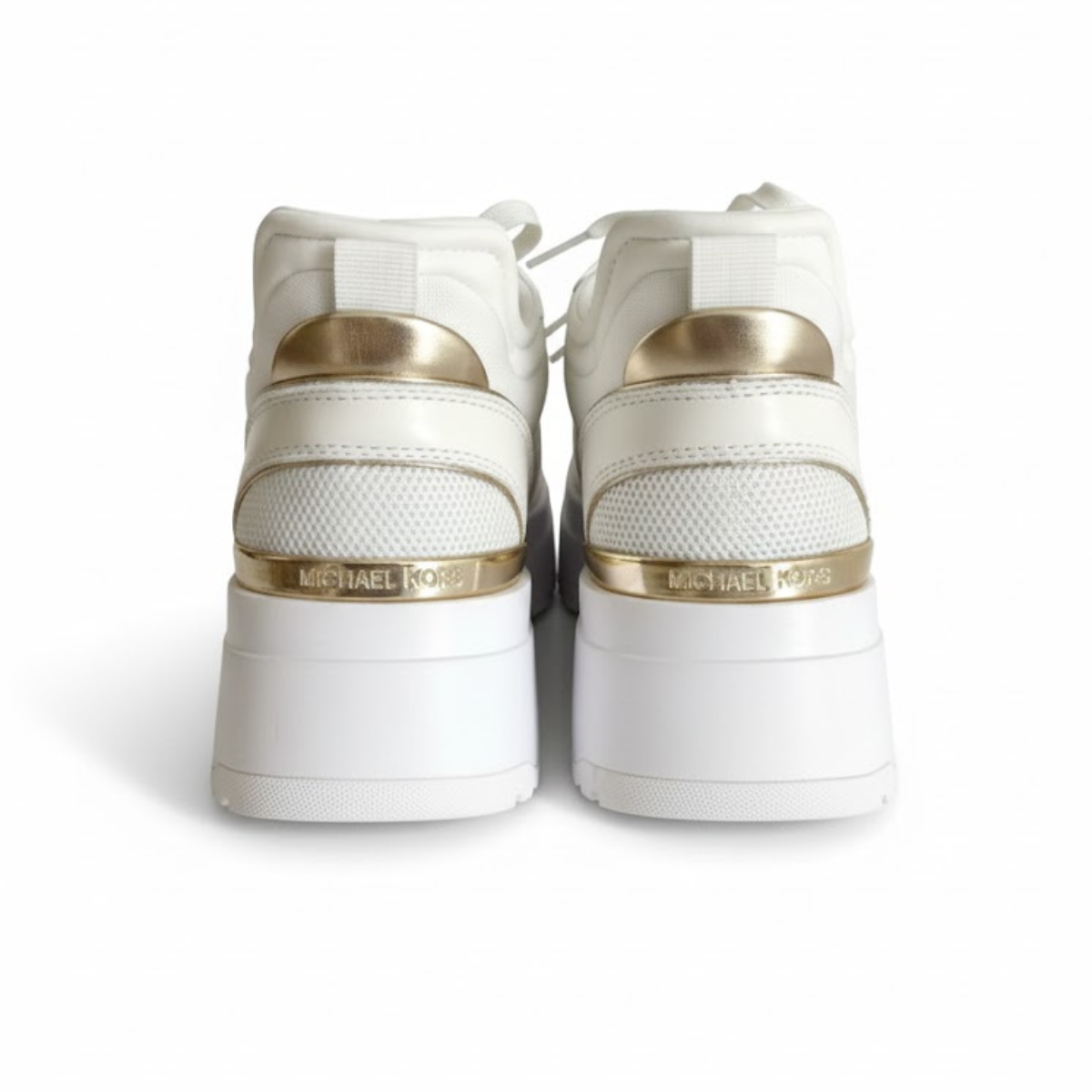 Michael Kors Leather Mesh Sneakers Women - WHT - White / 37
