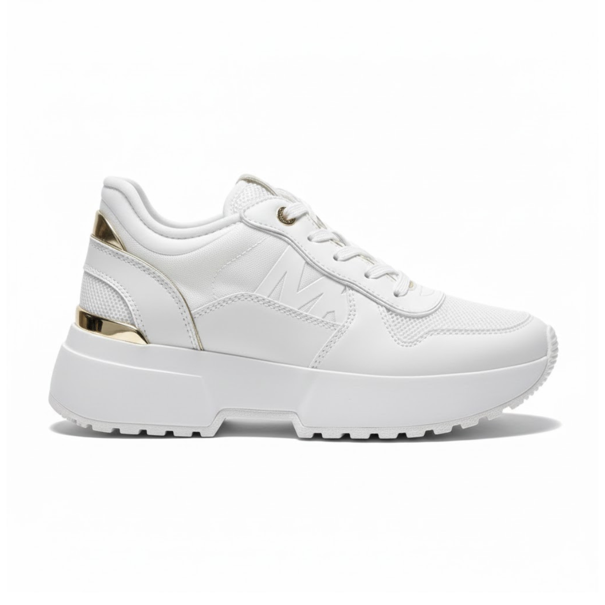 Michael Kors Leather Mesh Sneakers Women - WHT - White / 37