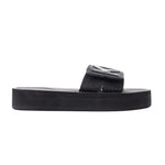 Michael Kors Logo Glitter Wedge Slides Women - BLK