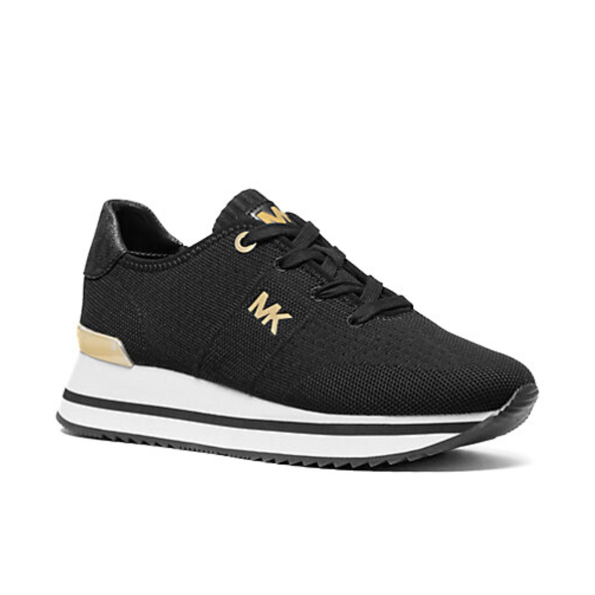 Michael Kors Monique Knit Sneaker Women -BLK - Black / 38