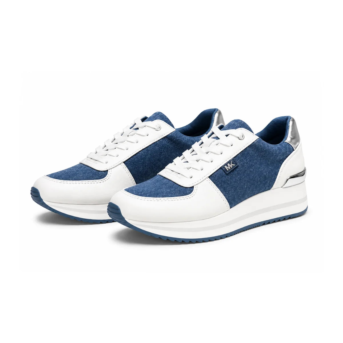 Michael Kors Monique2 Knit Sneaker Women - WHTBLU - White-Blue / 35.5