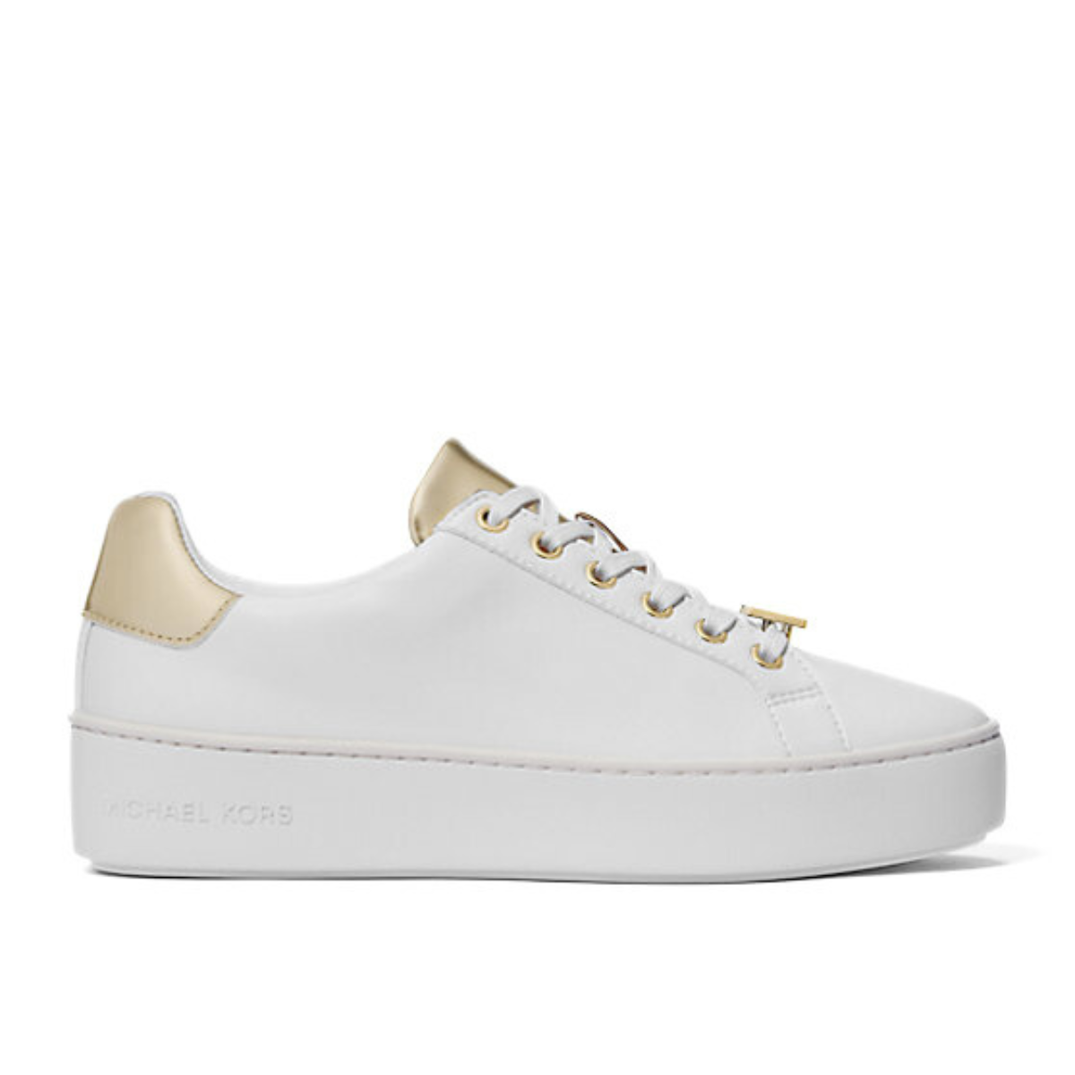 Michael Kors Monogram Logo Sneakers Women - WHT - White / 38.5