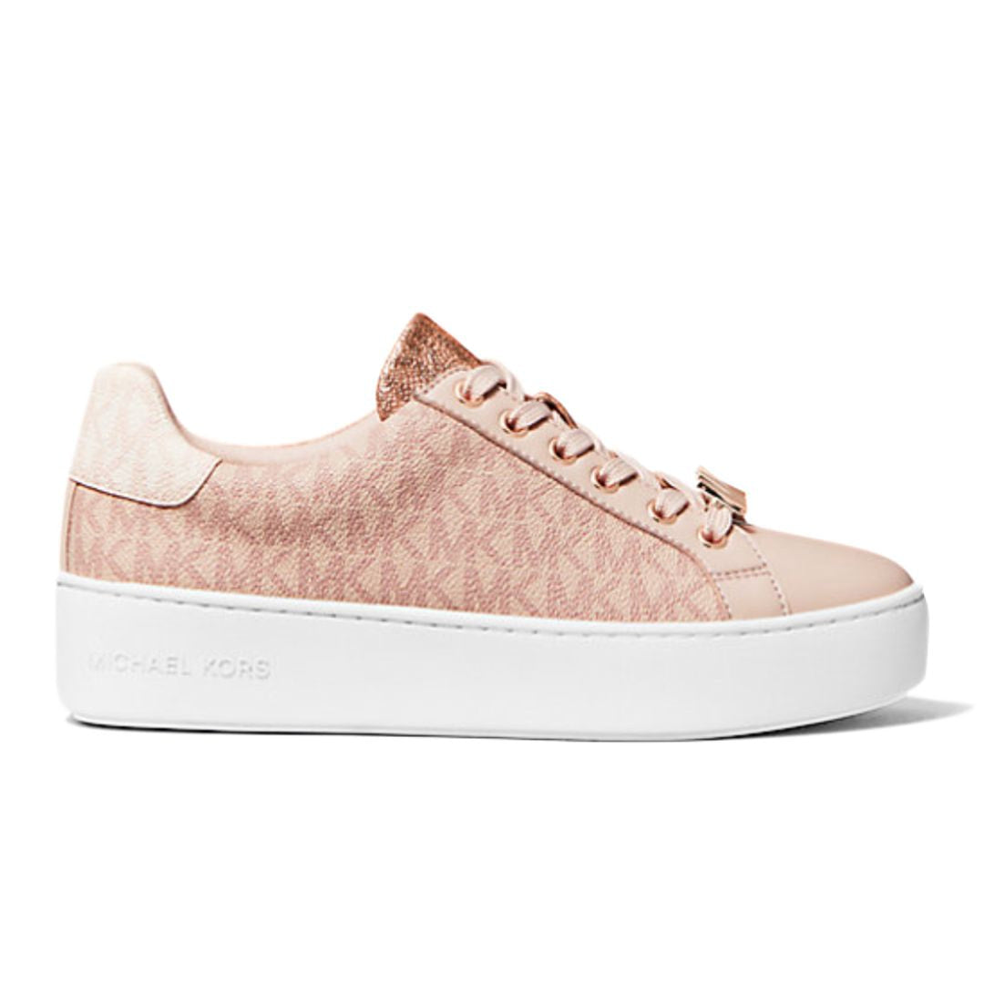 Michael Kors Monogram Logo Trainer Women 49S0POFS2B-PNK - 36 / Pink