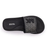 Michael Kors Monogram Wedge Slides Women - BLK