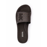 Michael Kors Monogram Wedge Slides Women - BRN - Brown / 36