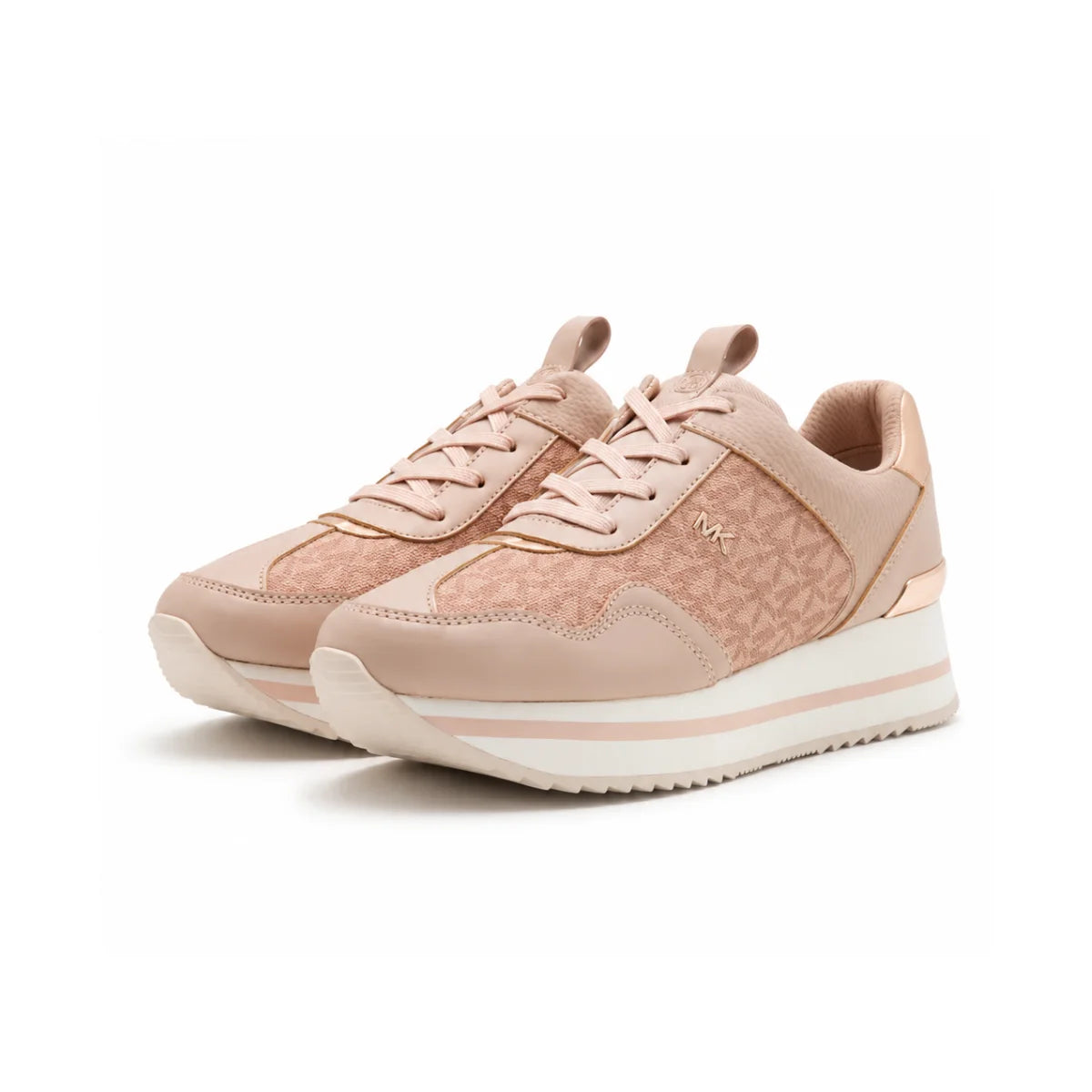 Michael Kors Muse Logo and Mesh Trainer Sneakers Women - PNK - Pink / 36.5
