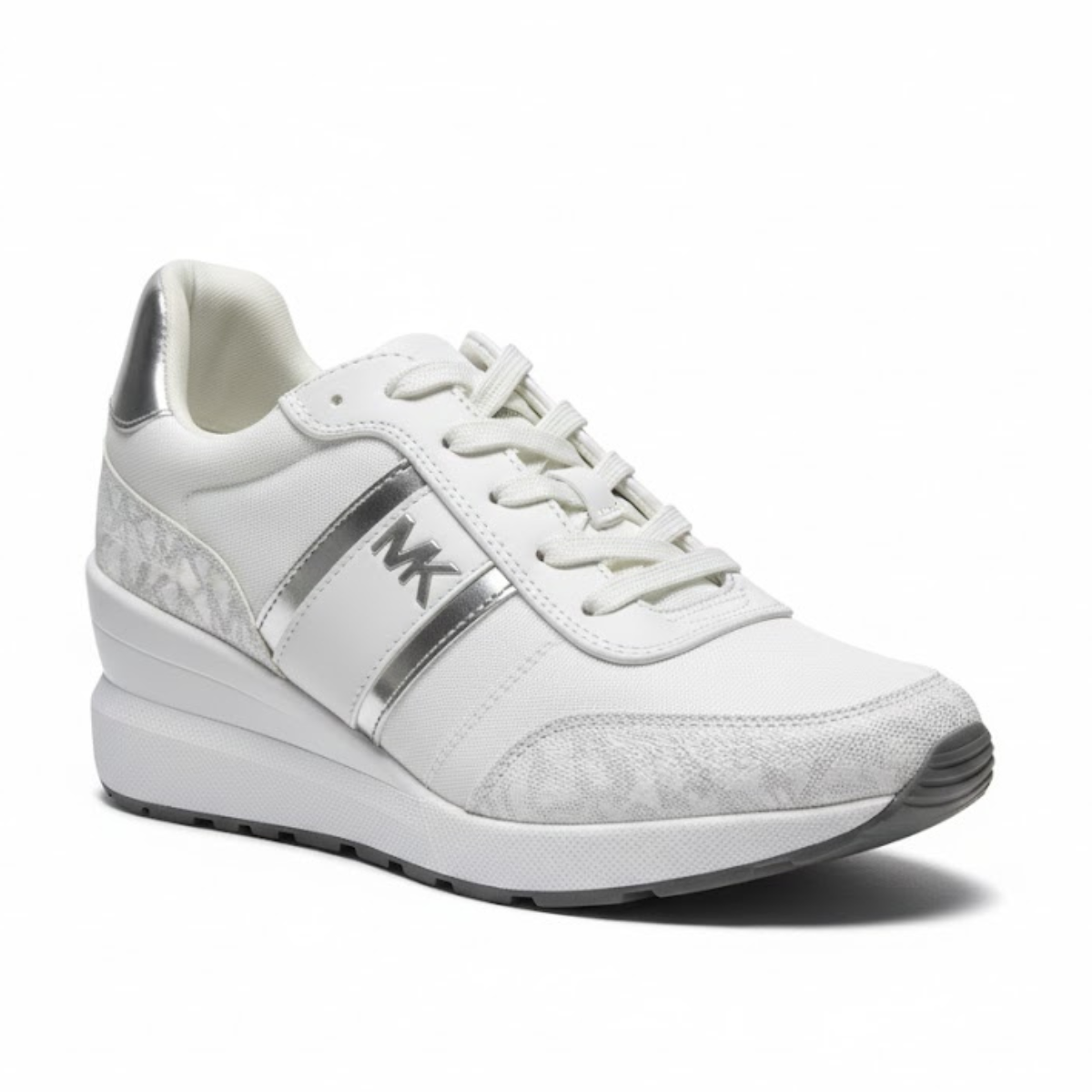 Michael Kors Muse Logo and Mesh Trainer Sneakers Women - WHT