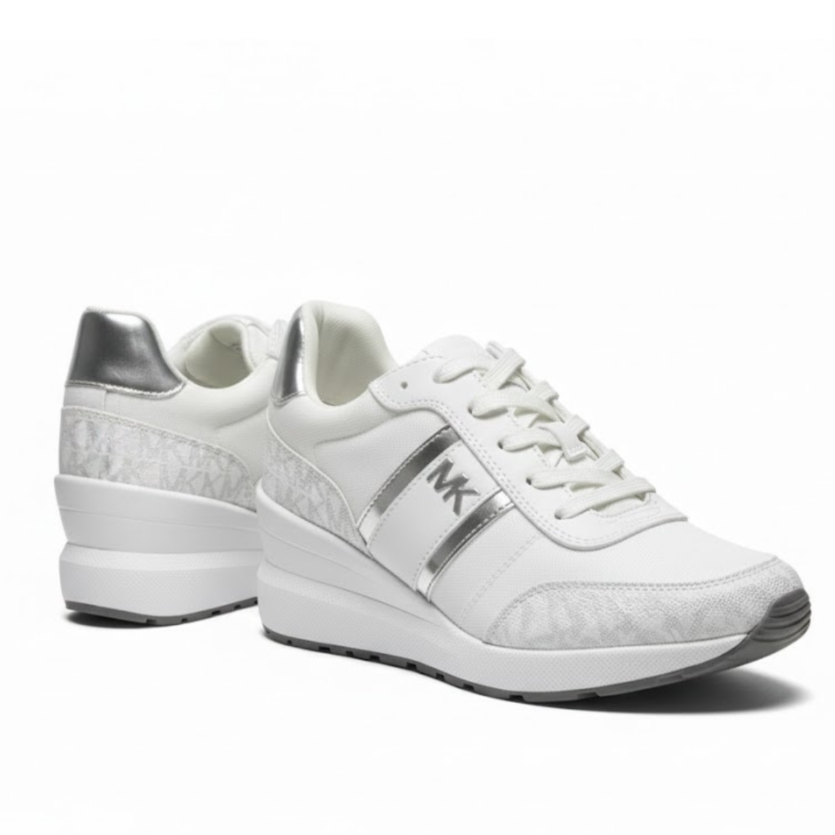 Michael Kors Muse Logo and Mesh Trainer Sneakers Women - WHT