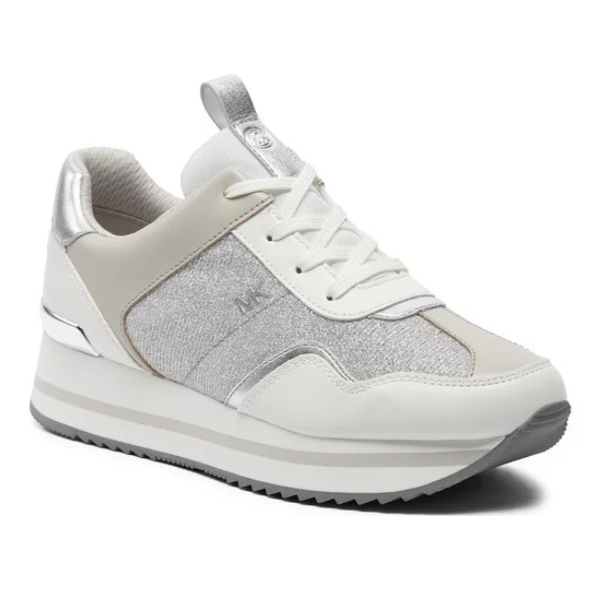 Michael Kors Muse Logo and Mesh Trainer Sneakers Women - WHTGRY - White-Gray / 38.5